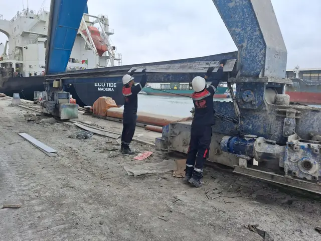 Intervention sur un équipement de quai