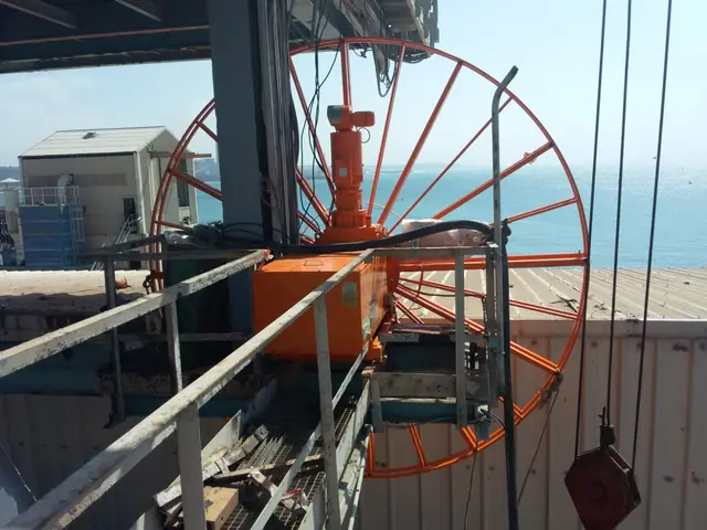 Enrouleur de câble installé en bord de mer